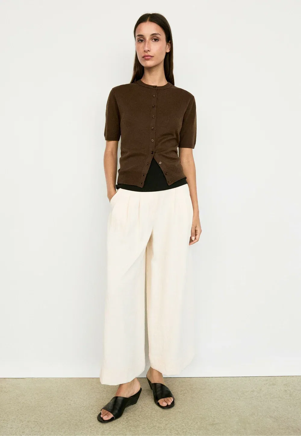 Кардиган Massimo Dutti, Dark Brown — фото 2