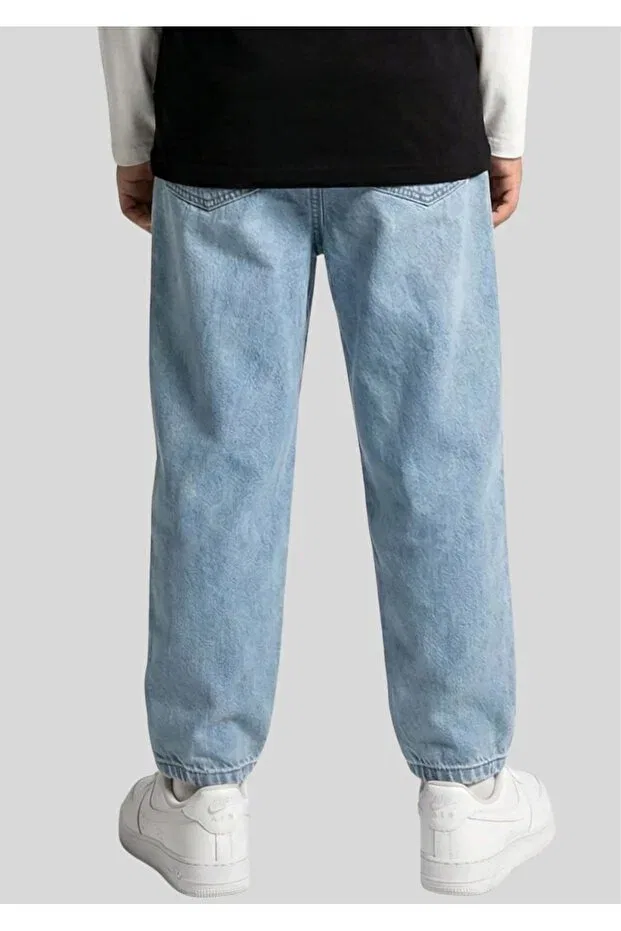 Детские джинсы для мальчиков с эластичным поясом Ww Waka Waka Kids Store, Light Blue — фото 2