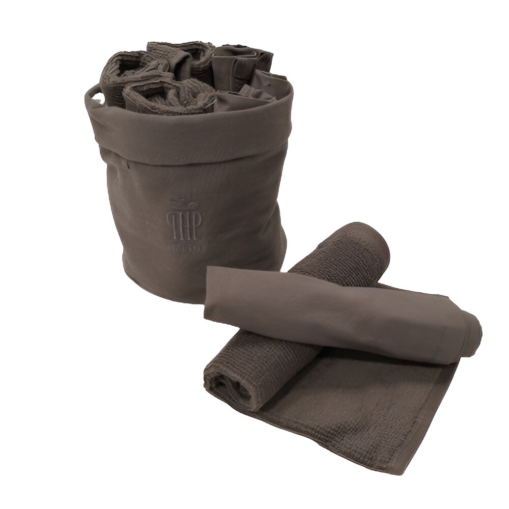 

Набор полотенец PHP Home Philosophy Joy Basket With Sponge And Cotton, 8 шт, серо-коричневый