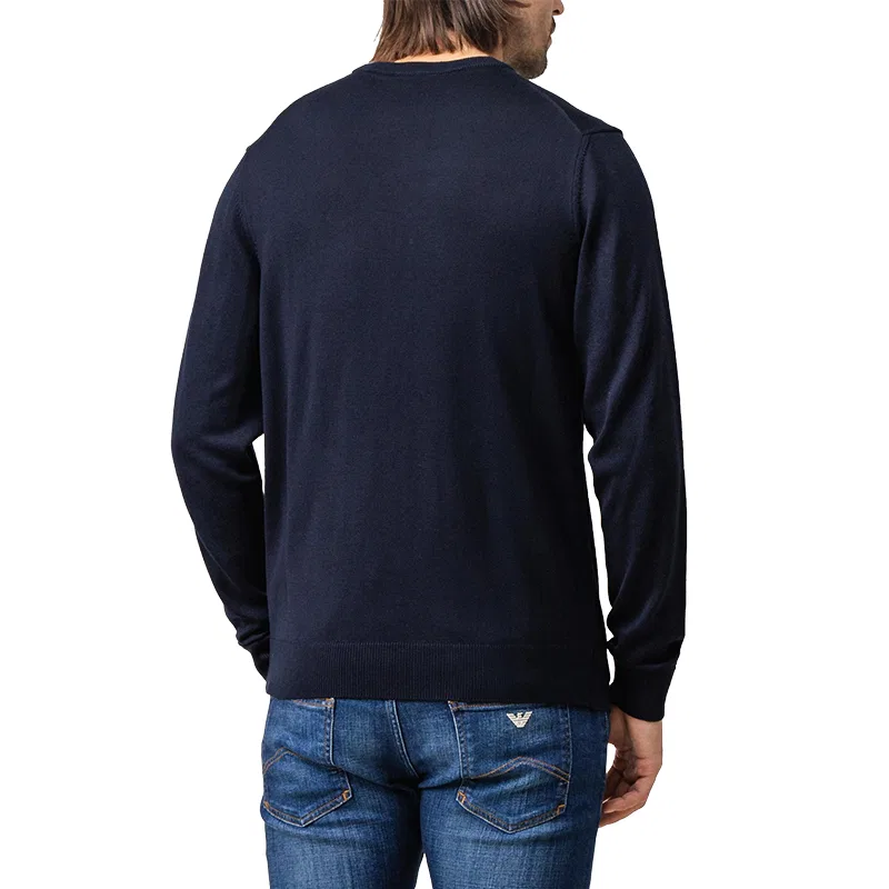Мужской свитер с круглым вырезом Emporio Armani, Dark Blue — фото 4