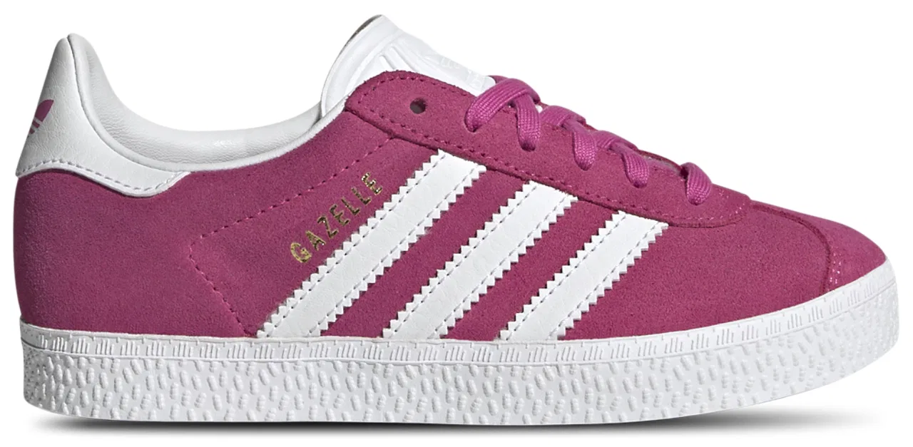 Кеды для девочек Gazelle Adidas, цвет Semi Lucid Fuchsia/White/Gold Metallic