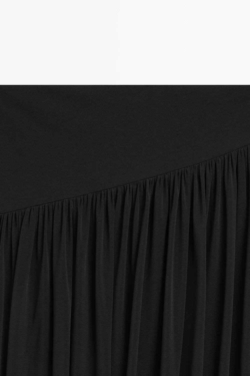 Юбка Massimo Dutti, струящаяся с эффектом воздушного шара, черный — фото 4