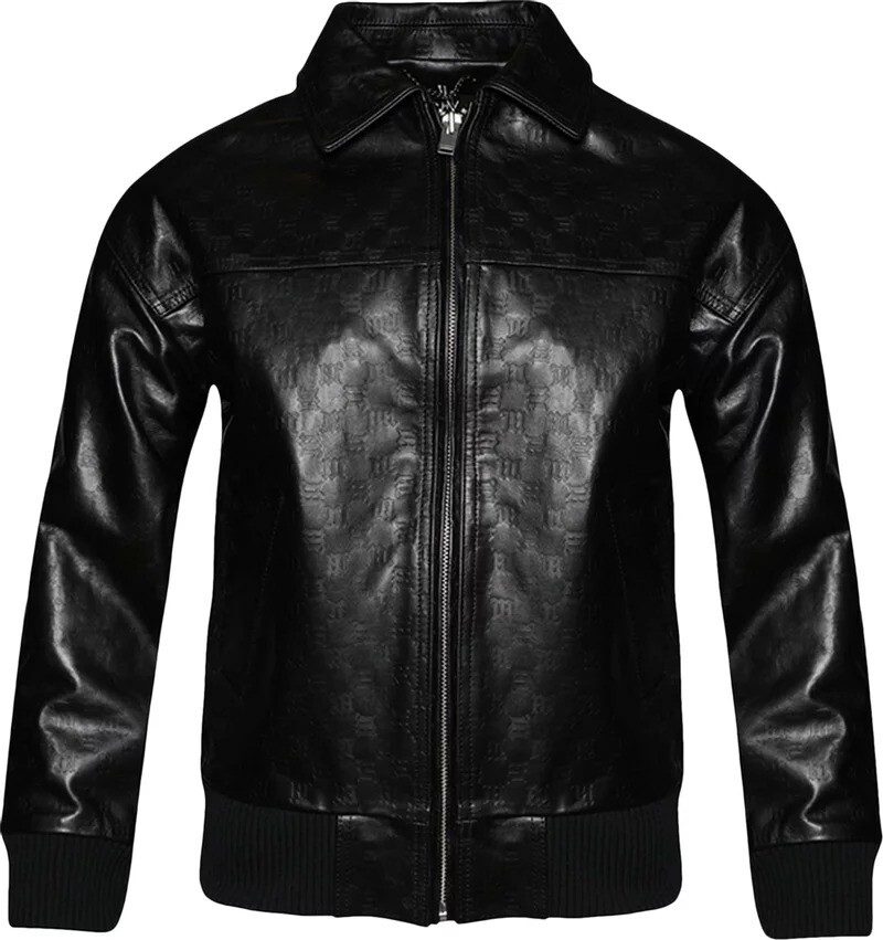

Куртка MISBHV Monogram Embossed Bandit Leather, черный