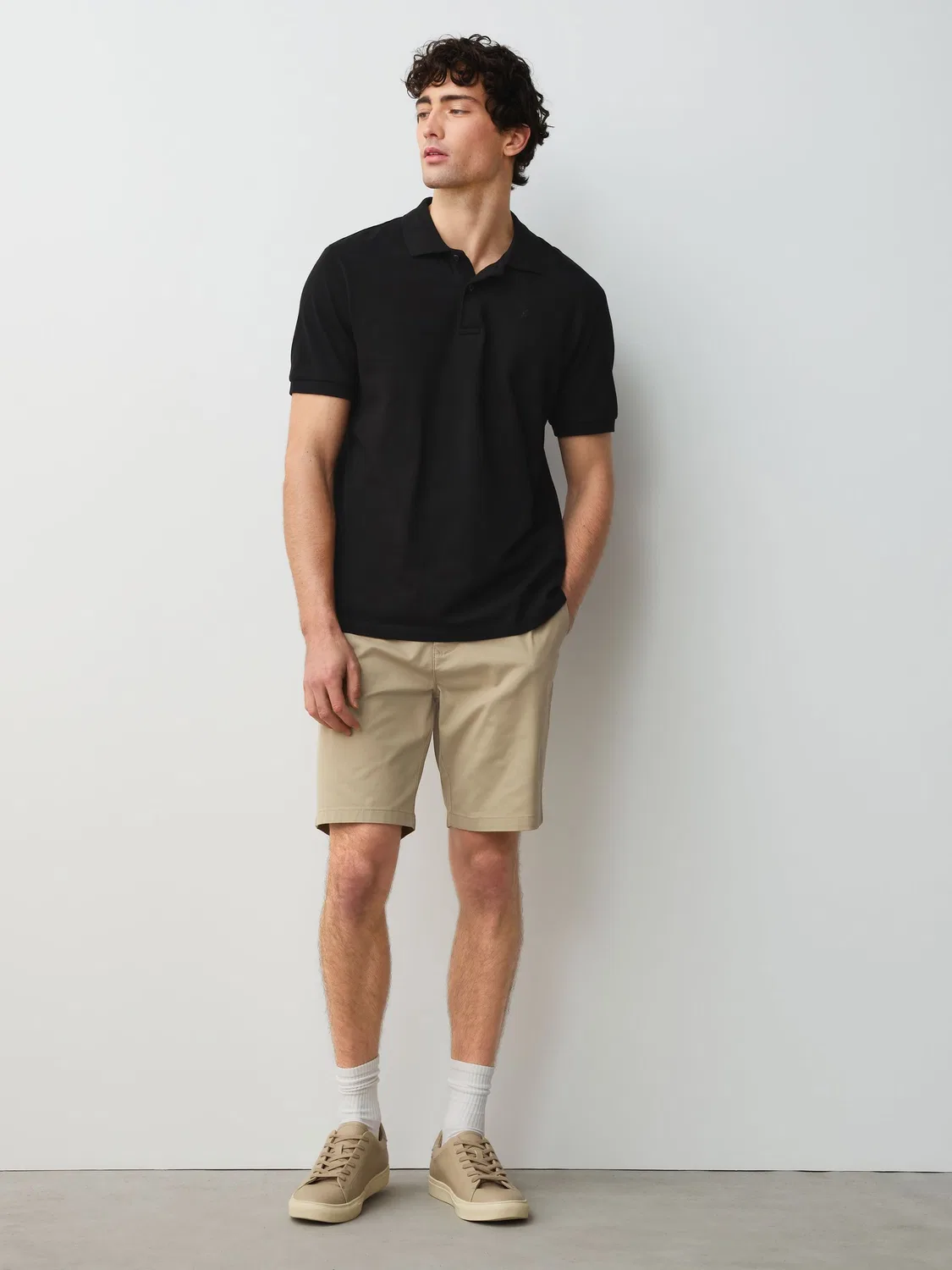 Шорты чинос, Slim Fit, Stone Next, серый — фото 2