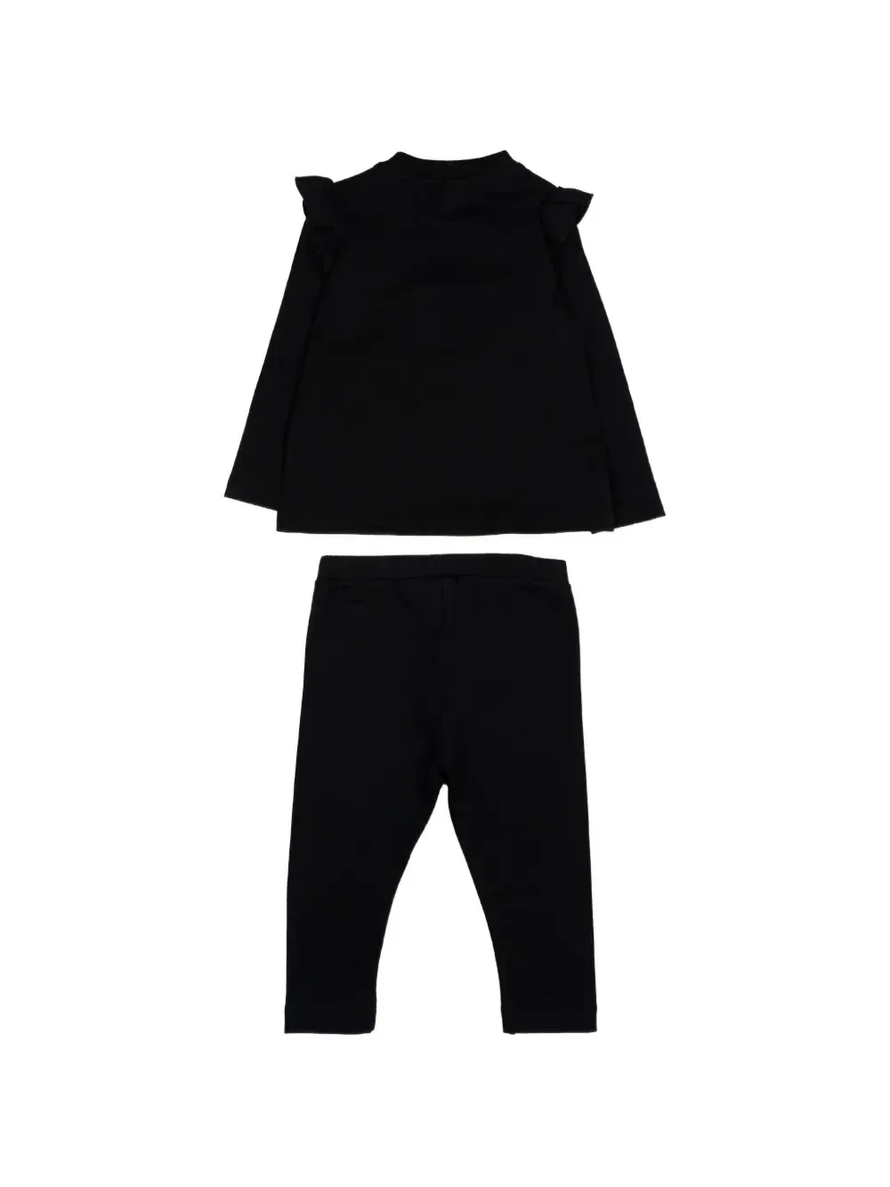 Спортивный костюм с оборками Teddy Bear Moschino Kids, черный — фото 2
