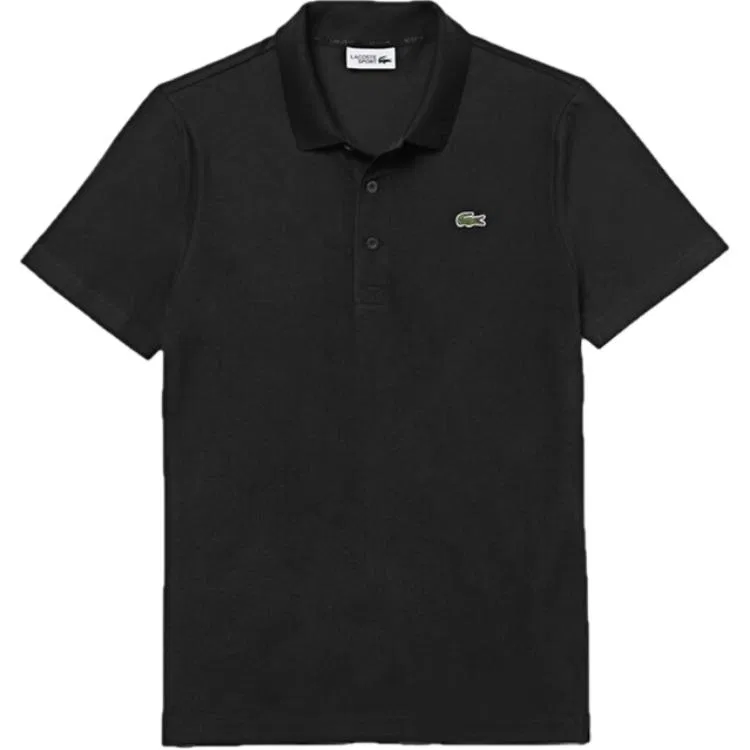 Поло Lacoste мужское, хлопковое пике, черный