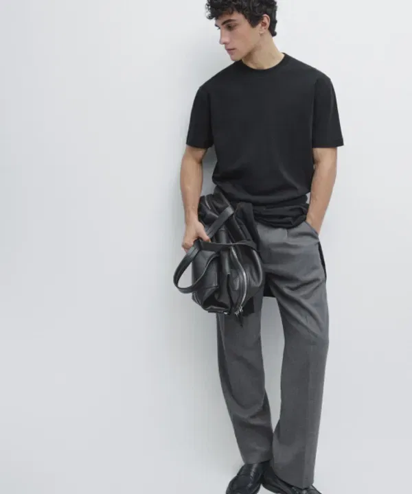 Футболка из 100% хлопка средней плотности, Massimo Dutti — фото 3