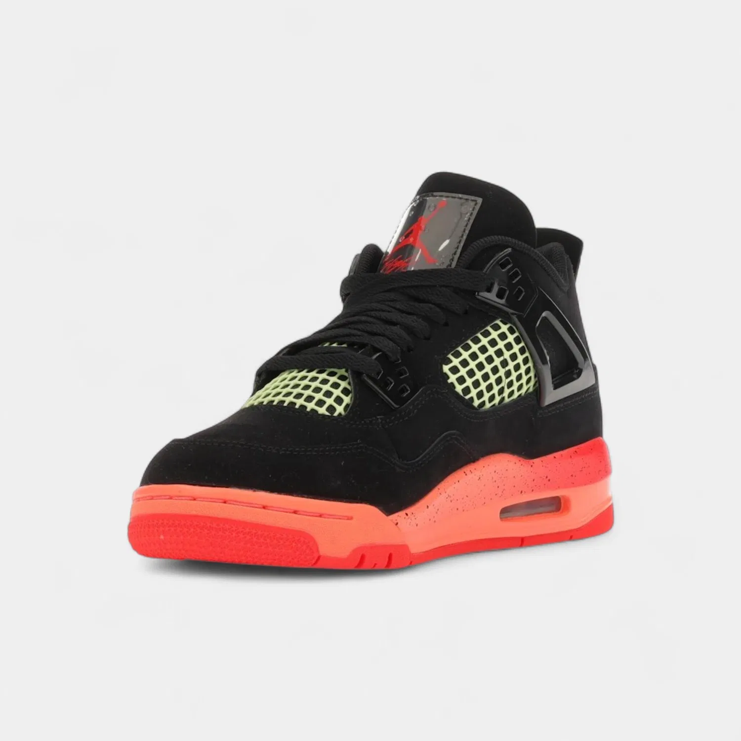 Детские кроссовки Jordan 4 Retro Black Infrared Barely Volt, Jordan, Rot — фото 3