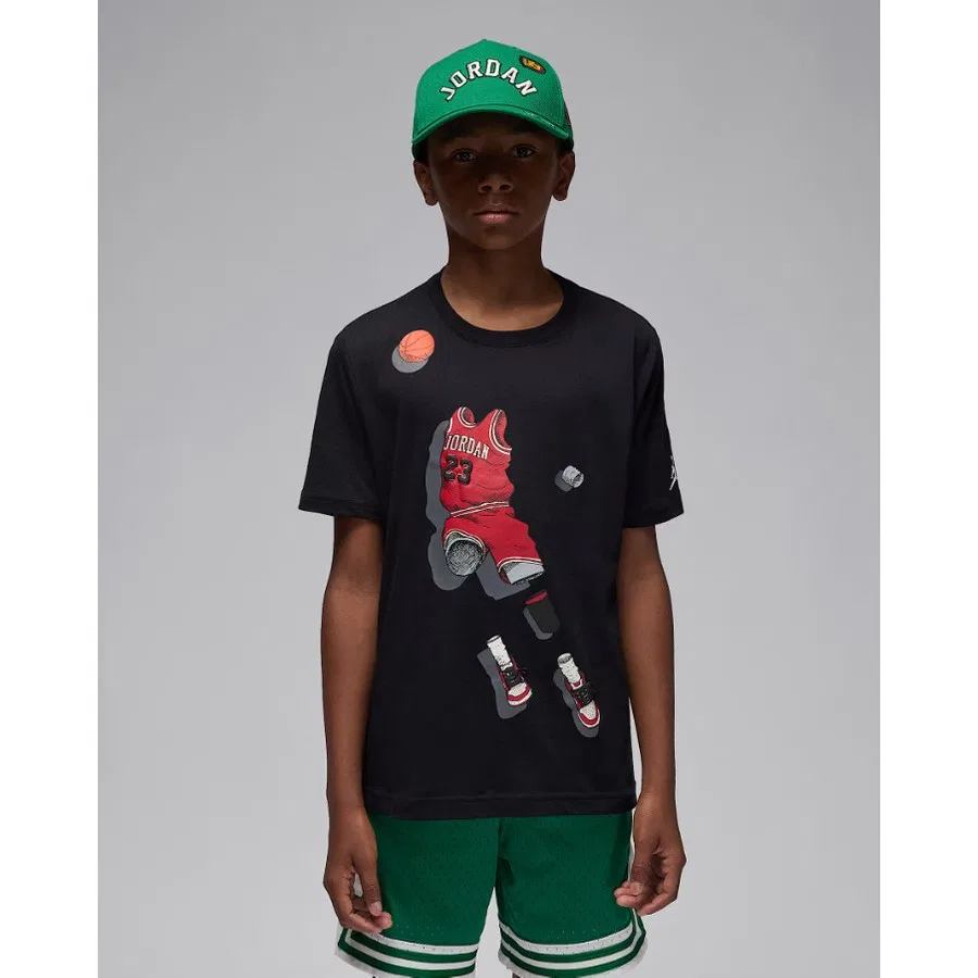 Детская футболка с коротким рукавом Nike Jordan Jdb Ghost Man SS-Tee, Белый
