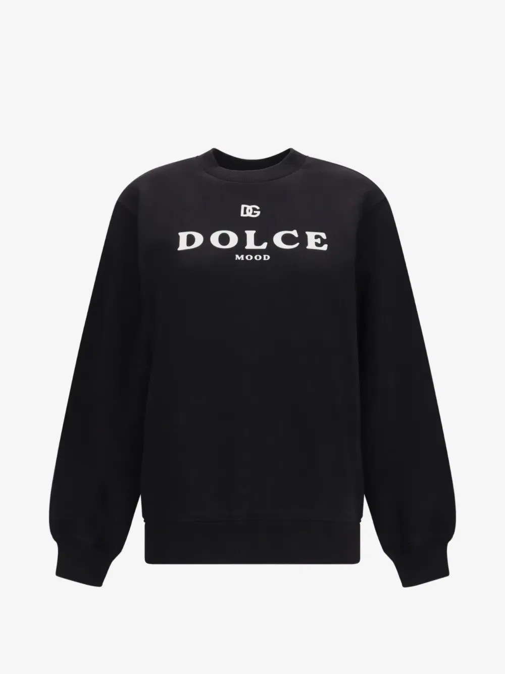 Свитшот с логотипом-принтом DOLCE & GABBANA, черный