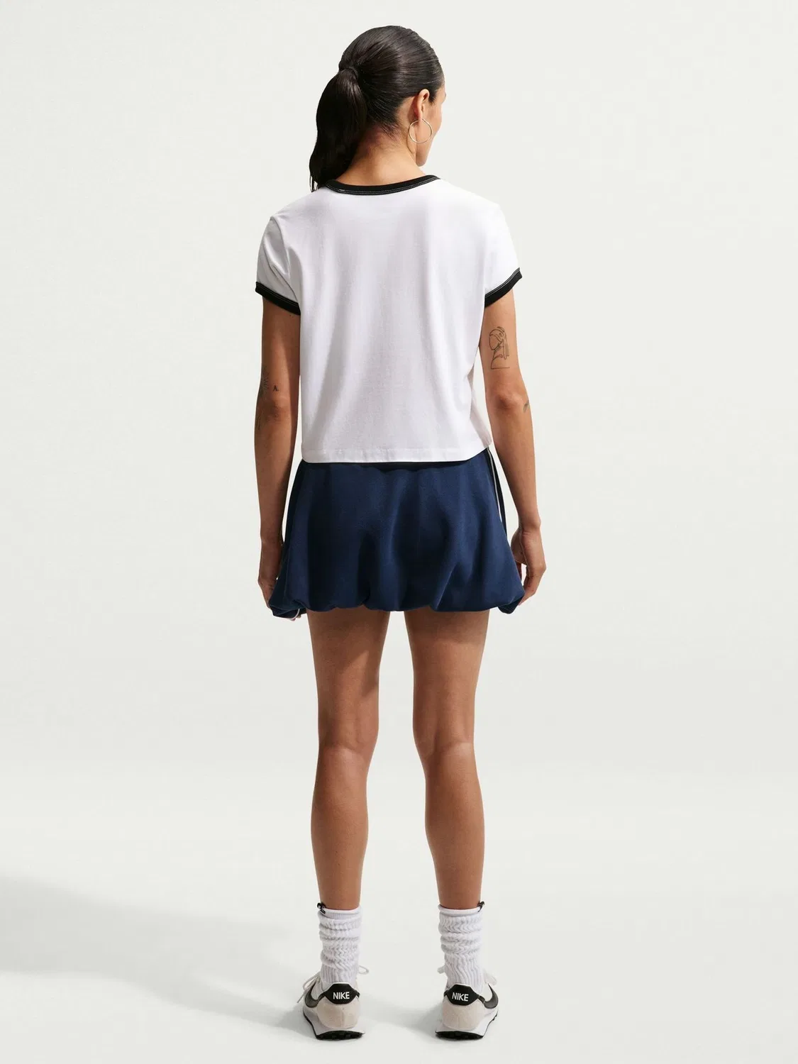Юбка теннисная Nike Bubble Hem, Navy — фото 4