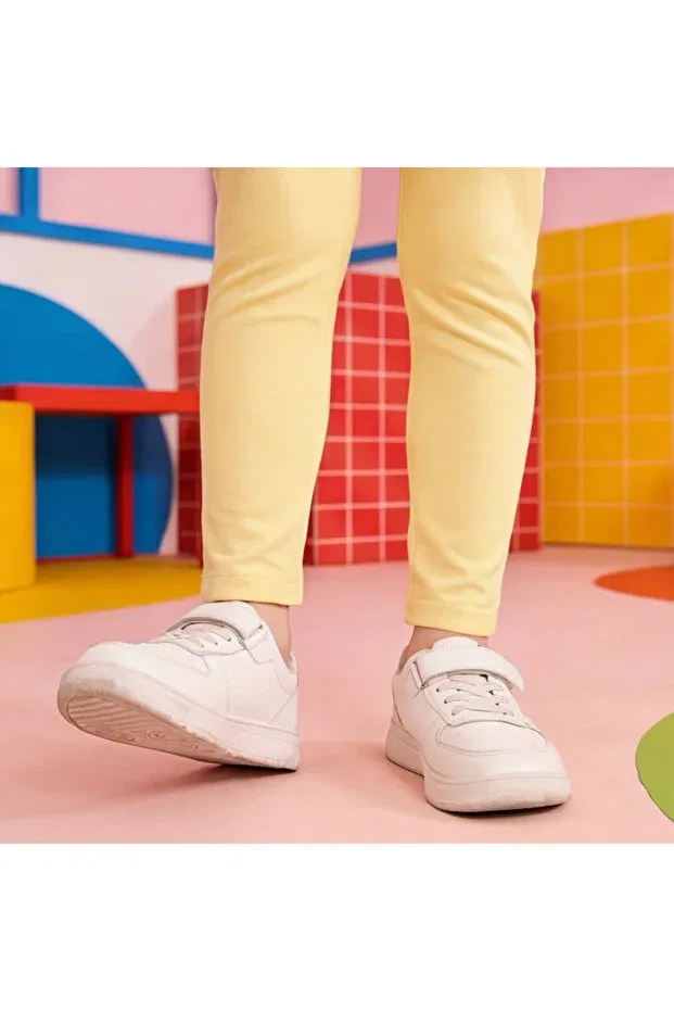 Детские леггинсы для девочек хлопковые Hoglet Kids, Yellow — фото 3