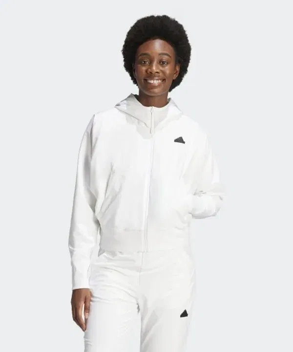 Худи на молнии, Z.N.E., Adidas, белый