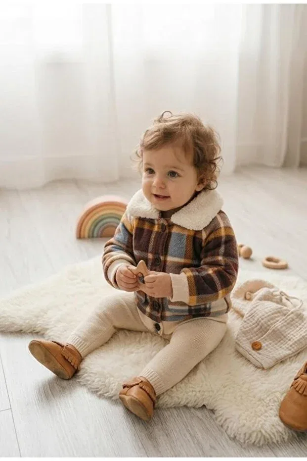 Детское пальто для девочек с капюшоном Carnavakkids, Brown