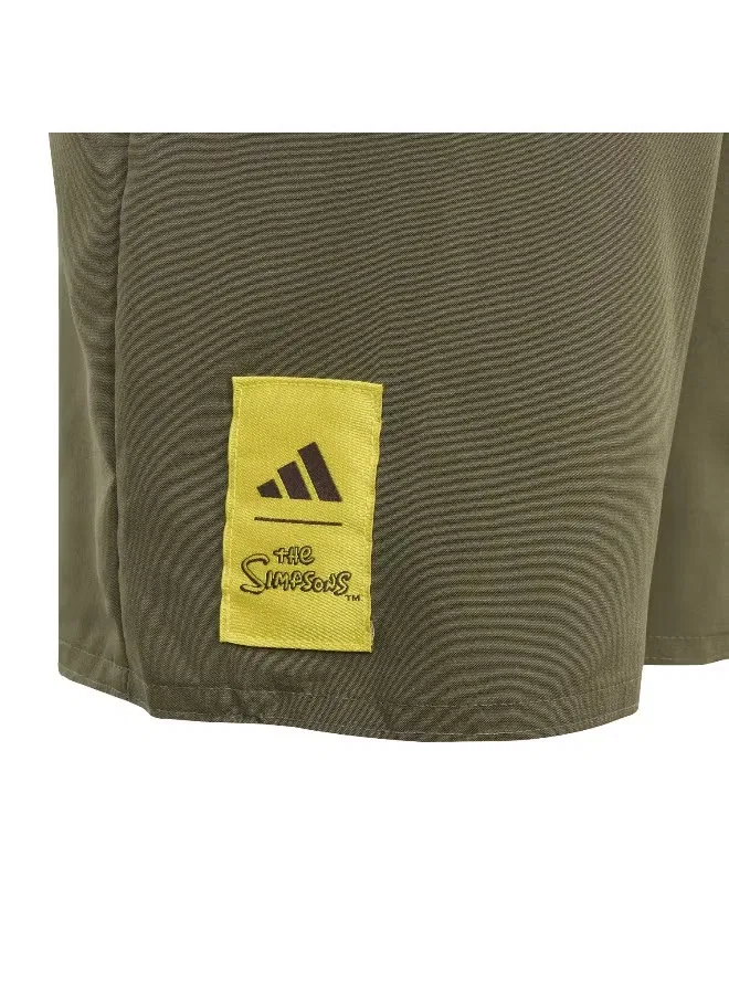 Шорты для плавания с принтом The Simpsons Adidas, оливковый — фото 4