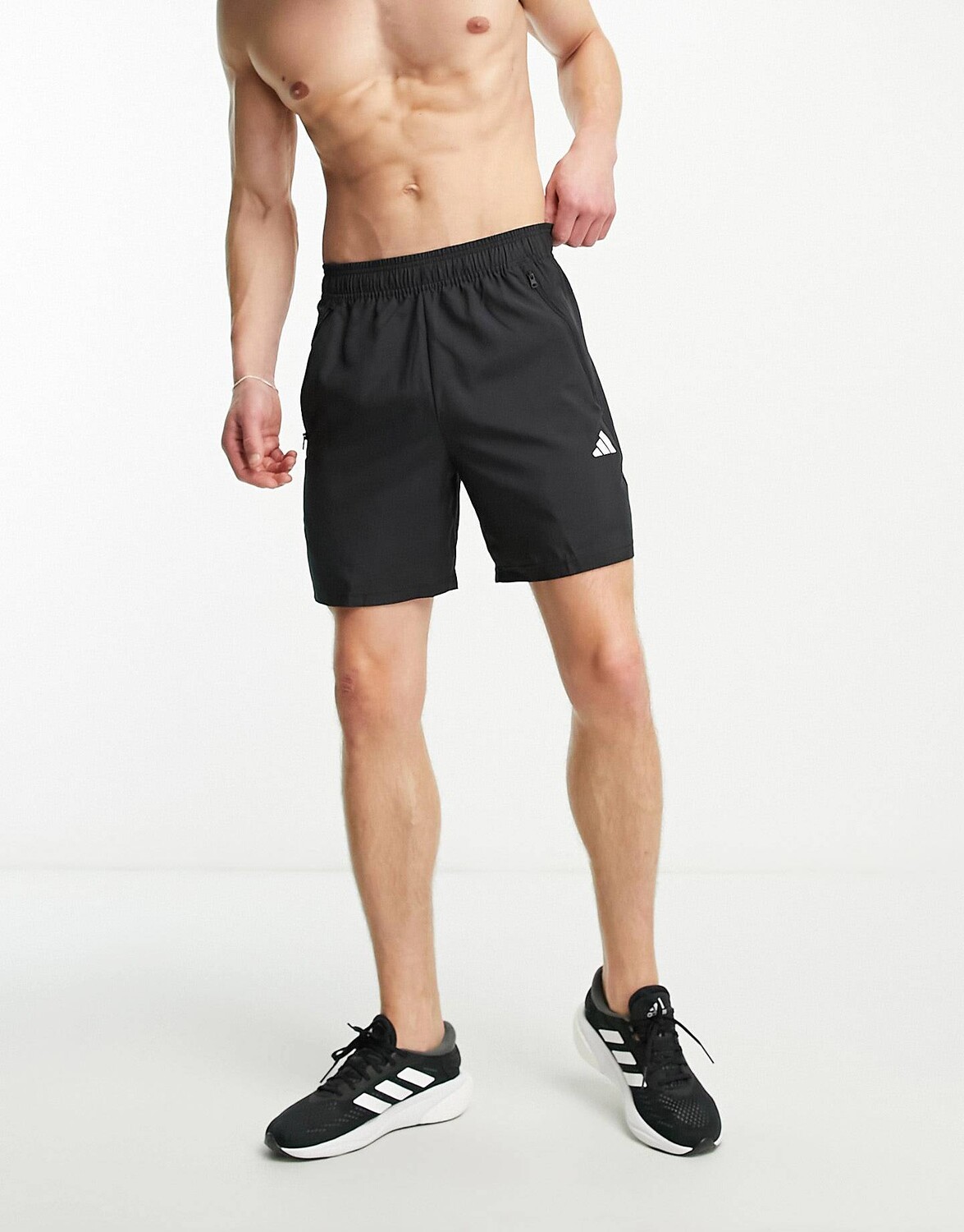

Черные плетеные шорты 7 дюймов adidas Training Train Essentials
