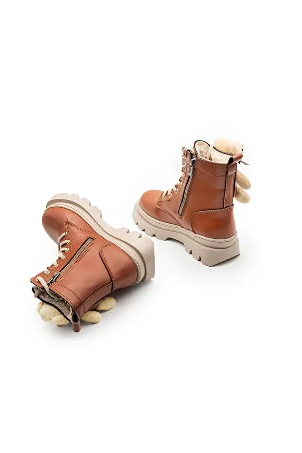 Детские ботинки для девочек с мехом Comfortable furry boots with teddy bear Milano, Multicolor — фото 3