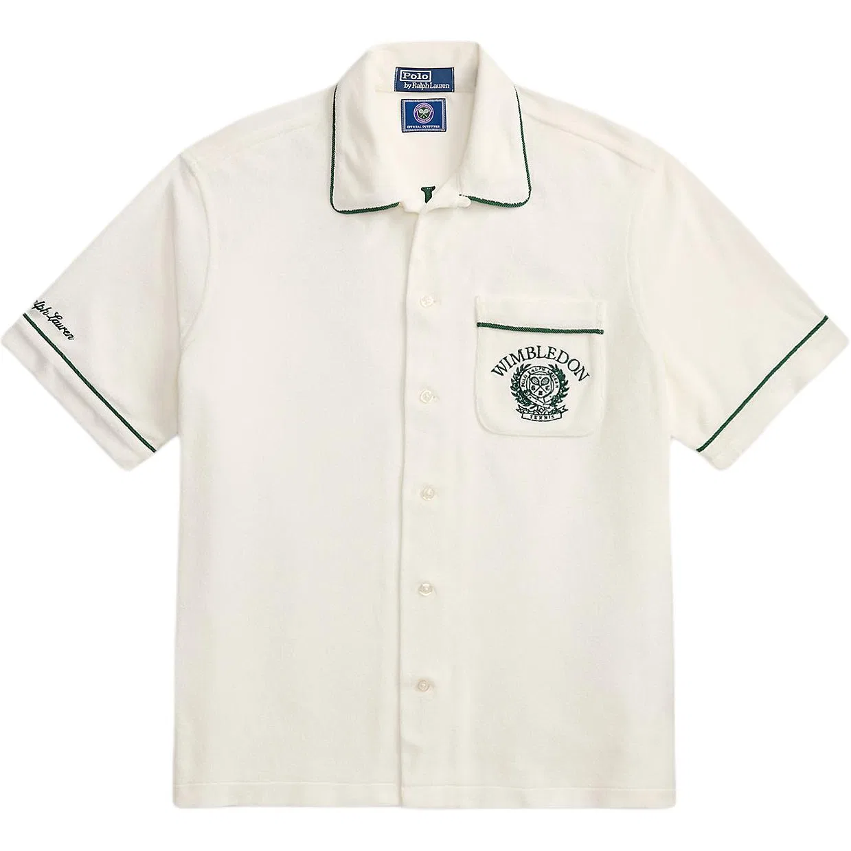 Мужская рубашка поло с воротником Polo Ralph Lauren Wimbledon, White