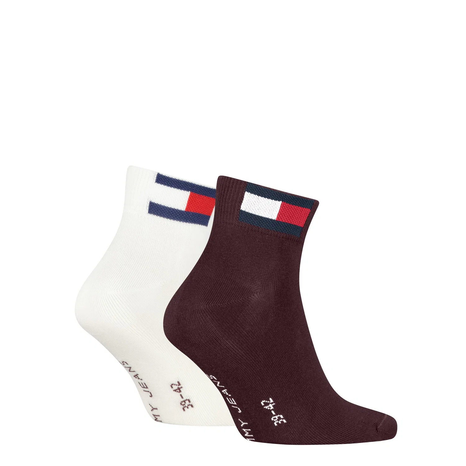 Мужские короткие носки с усиленной пяткой и мыском Tommy Hilfiger, Deep Rouge — фото 2