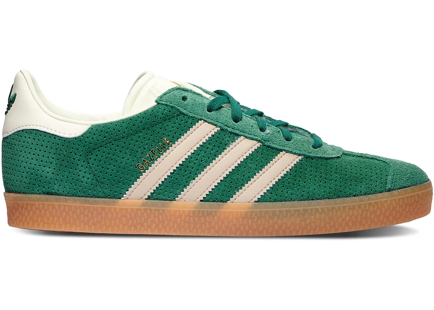 Детские кроссовки lifestyle Adidas Gazelle, Wonder Beige/Gold Metallic/Collegiate Green