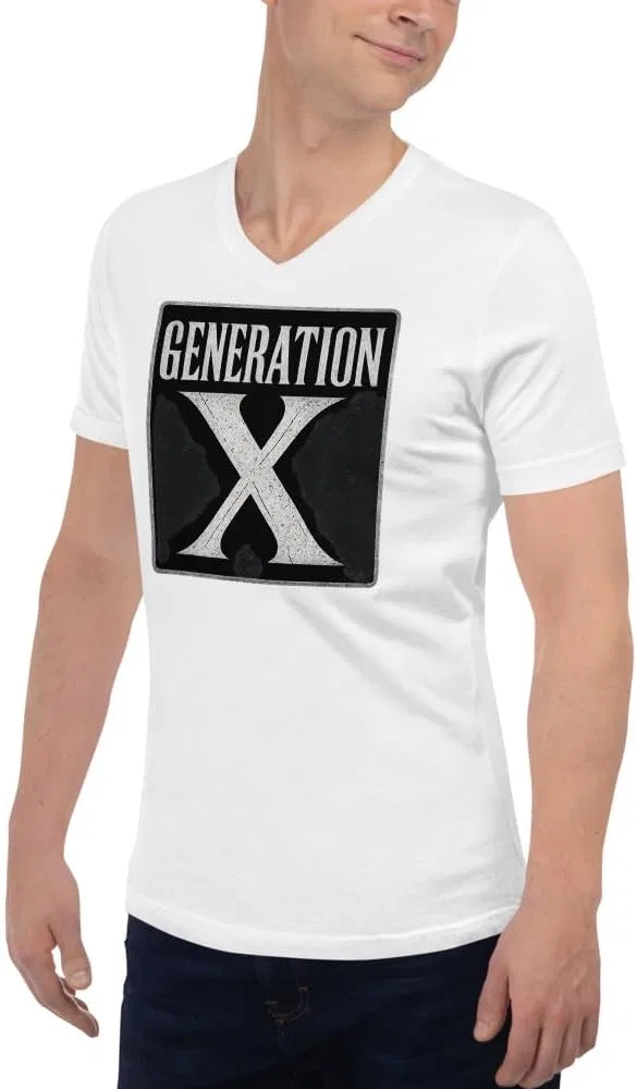 Футболка Gen X Retro V-Neck, White — фото 3