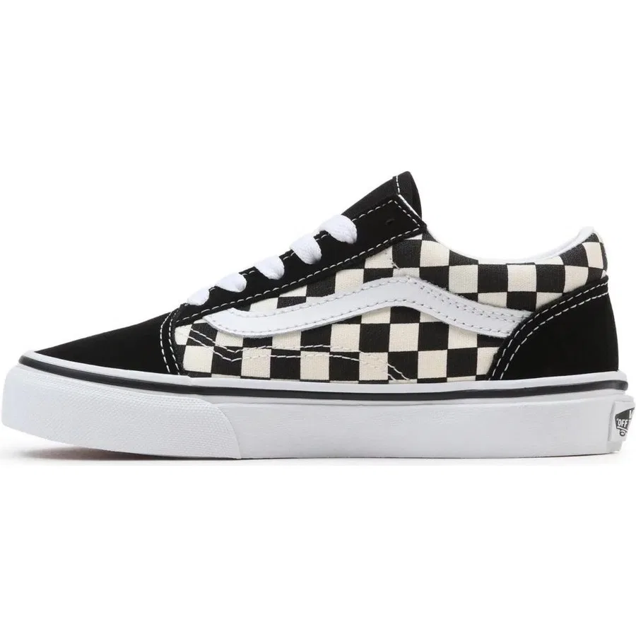 Детские кеды с принтом в клетку Old Skool Vans, Черный — фото 4
