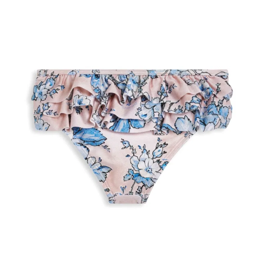 Плавки бикини с принтом All-Over Floral Print Zimmermann, Peach/Blue Floral — фото 2