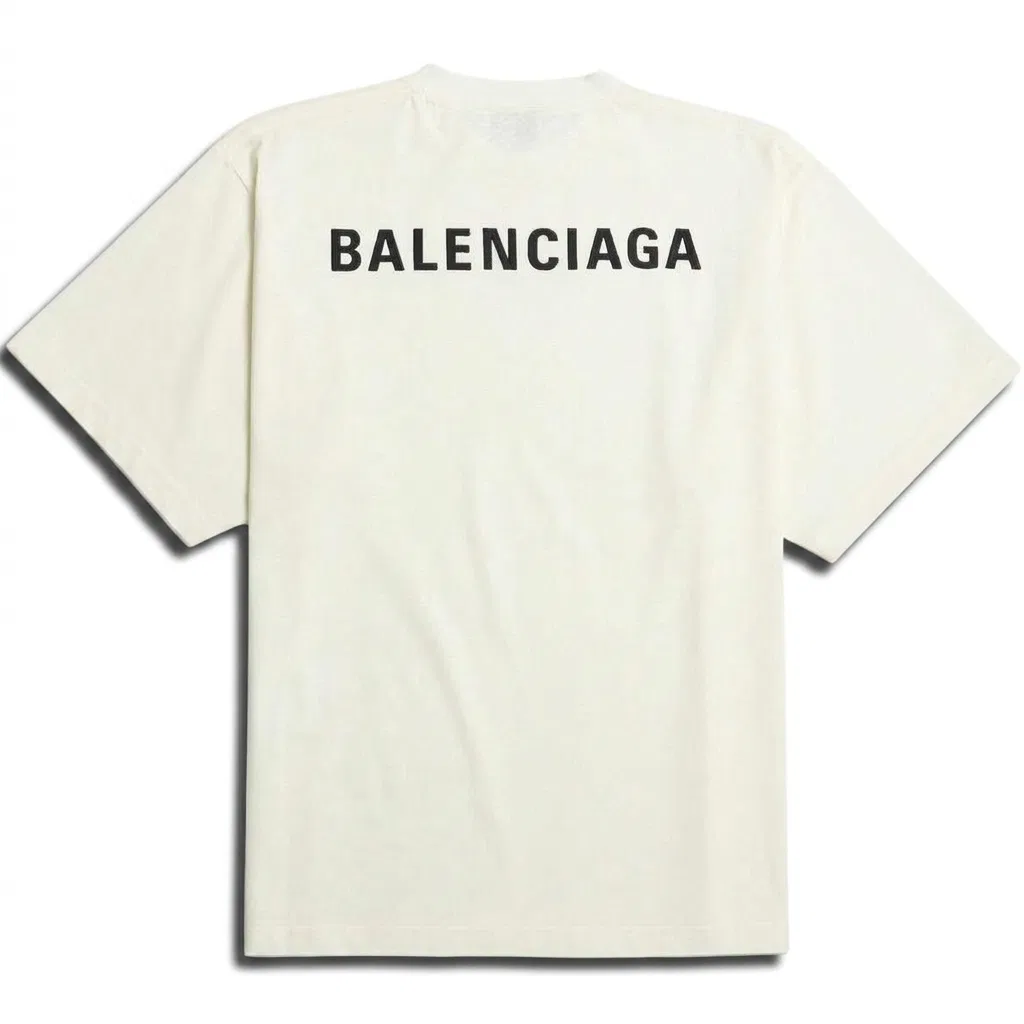 Футболка с круглым вырезом, свободного кроя, Beige, Balenciaga — фото 3