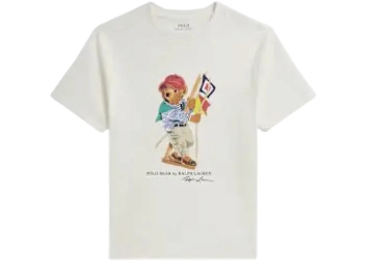Мужская футболка с принтом Tee Polo Ralph Lauren, Bear Deckwash White