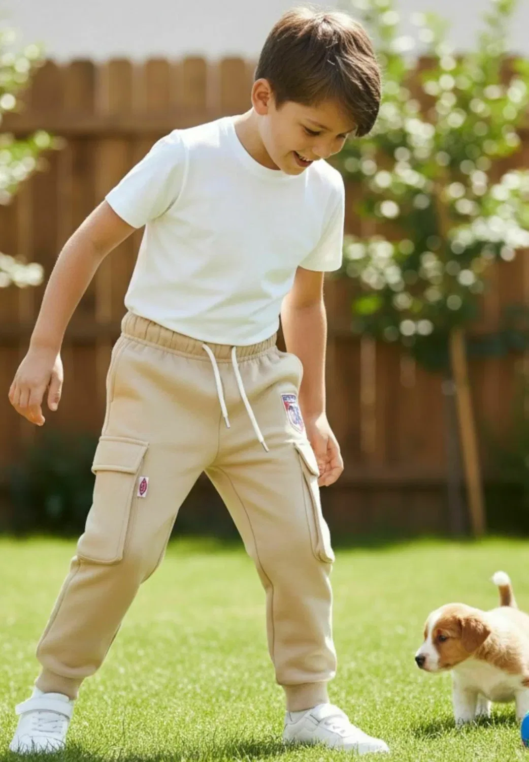 Pantalon de Jogging Imprimé - брюки-карго Lee Cooper, Beige — фото 3