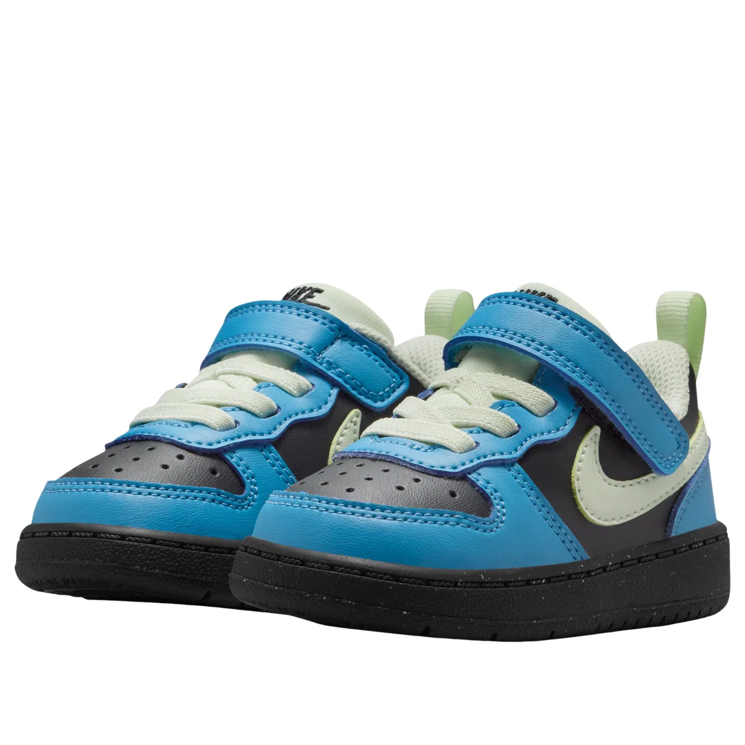 Детские кроссовки с текстильным верхом Court Borough Low Recraft 'Black Dutch Blue Phantom' Nike, Black/Dutch Blue/Phantom/Volt Tint — фото 4
