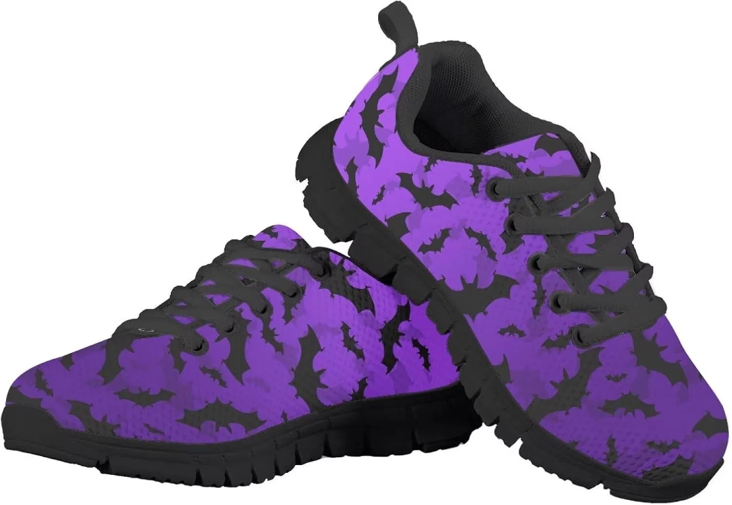 Детские кроссовки для девочек с антискользящей подошвой Biyejit, Purple Bats — фото 4