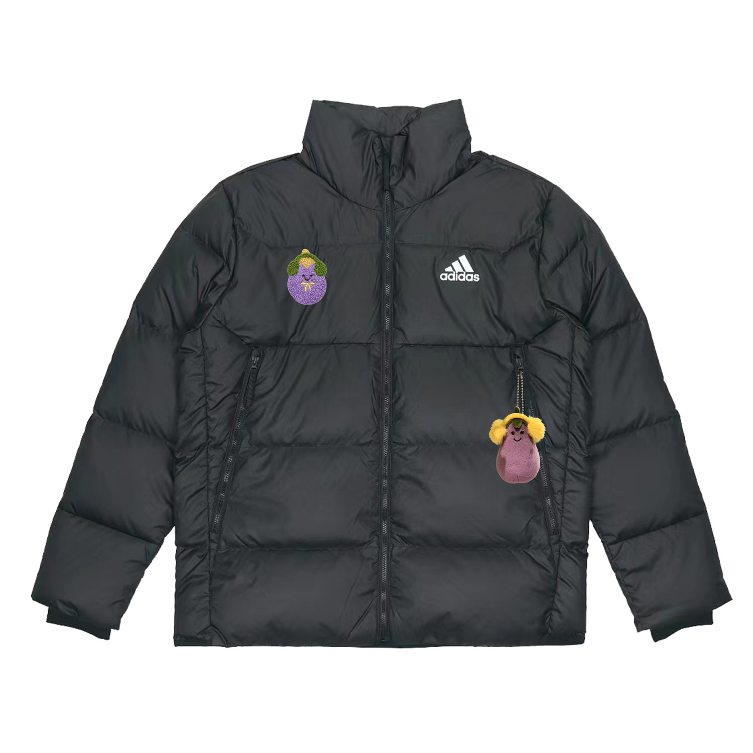 

Мужская пуховая куртка с перегородками Adidas, черный