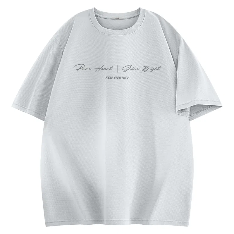 Детская футболка с принтом MINISO, Цвет Ice Silk Quick Dry Sun Protection Dark Gray (Heart at Peace) — фото 3