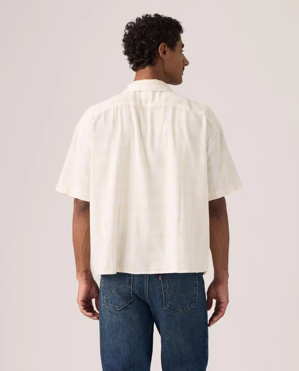 Мужская укороченная рубашка с коротким рукавом из льна и хлопка Levi's, Multicolor — фото 2