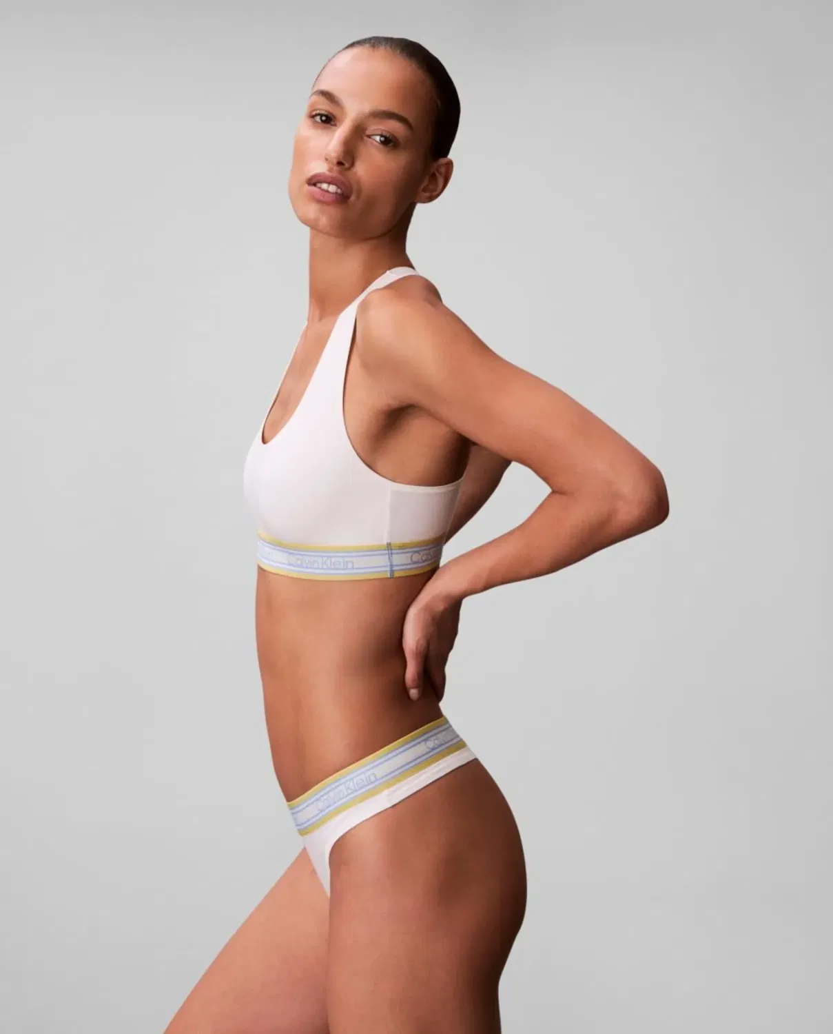 Женский бюстгальтер-бандо без косточек ICON COTTON MODAL Calvin Klein, Blanco — фото 4