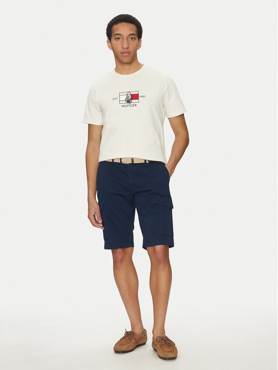 Футболка обычного кроя Sailing MW0MW38628 Tommy Hilfiger, экрю — фото 2