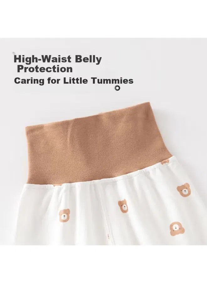 Комплект детской домашней одежды с высокой посадкой и защитой живота Babyprints, синий