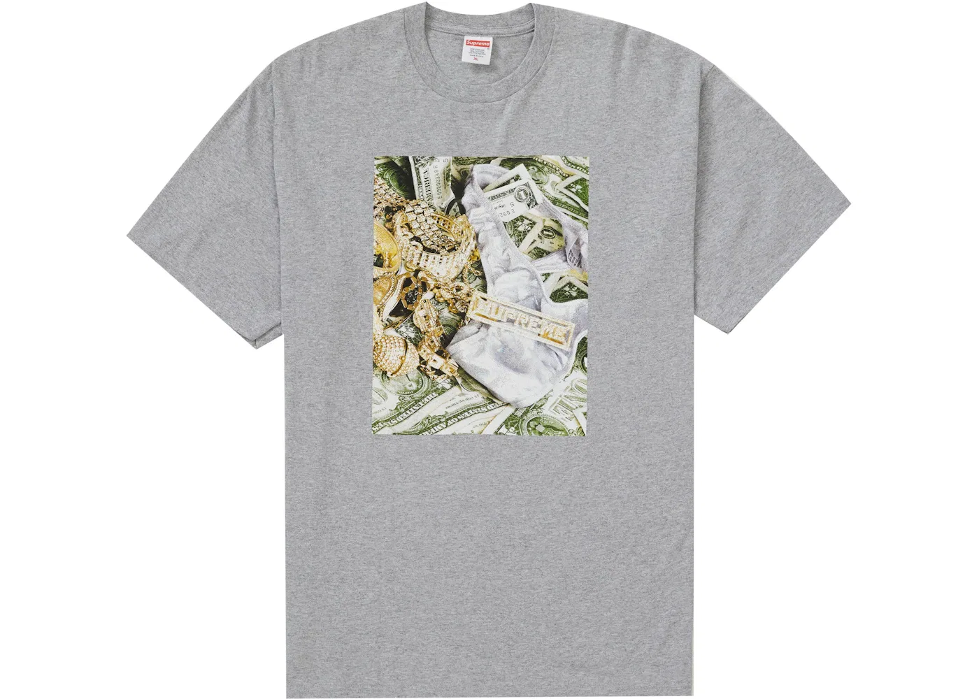 Мужская футболка с принтом Bling Supreme, Heather Grey