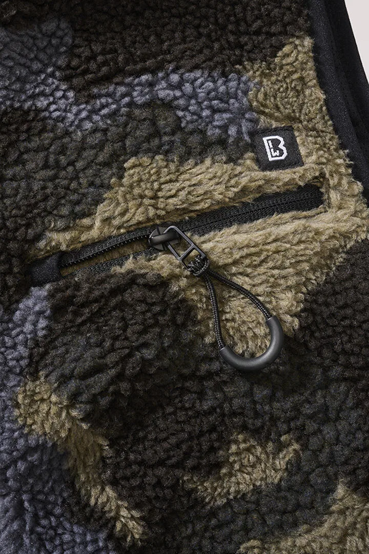 Жилет из тэдди-флиса Brandit Teddyfleece Weste, S, камуфляж темный, Dunkles Camouflage — фото 3