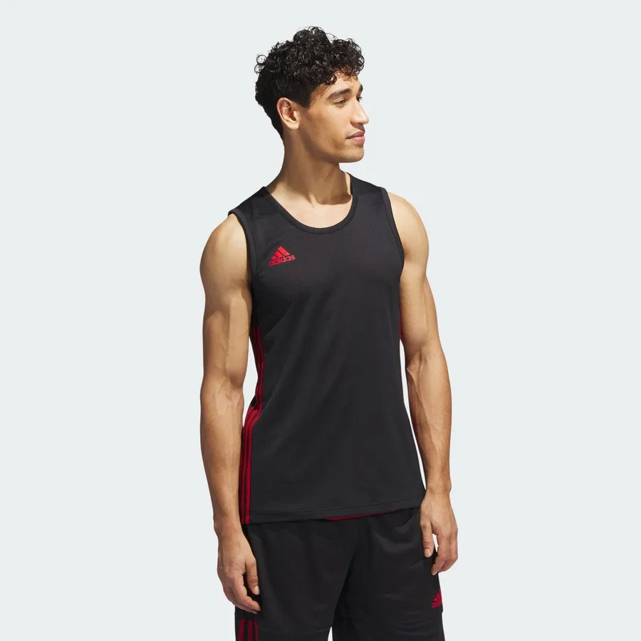 Спортивная футболка с принтом 3G Speed Reversible Jersey adidas, Черно-красный