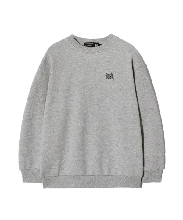 Свитшот детский с принтом, Kids tag crewneck, Brownbreath Kids, серый — фото 3