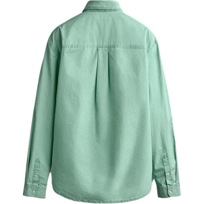 Мужская рубашка с воротником свободного кроя Washed Green ZARA, Washed Green — фото 3