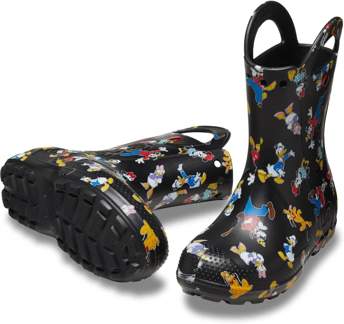 Детские дождевые сапоги для мальчиков с принтом Handle It Rain Boots Crocs, Mickey Friends — фото 2