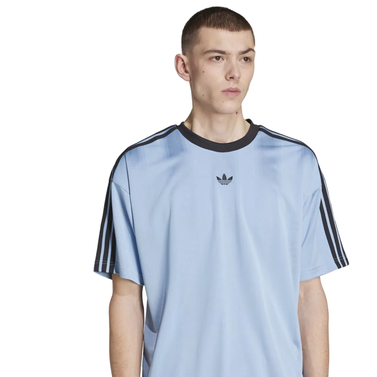 Мужская джерси Jacquard Adidas, цвет Black/Ash Blue — фото 3