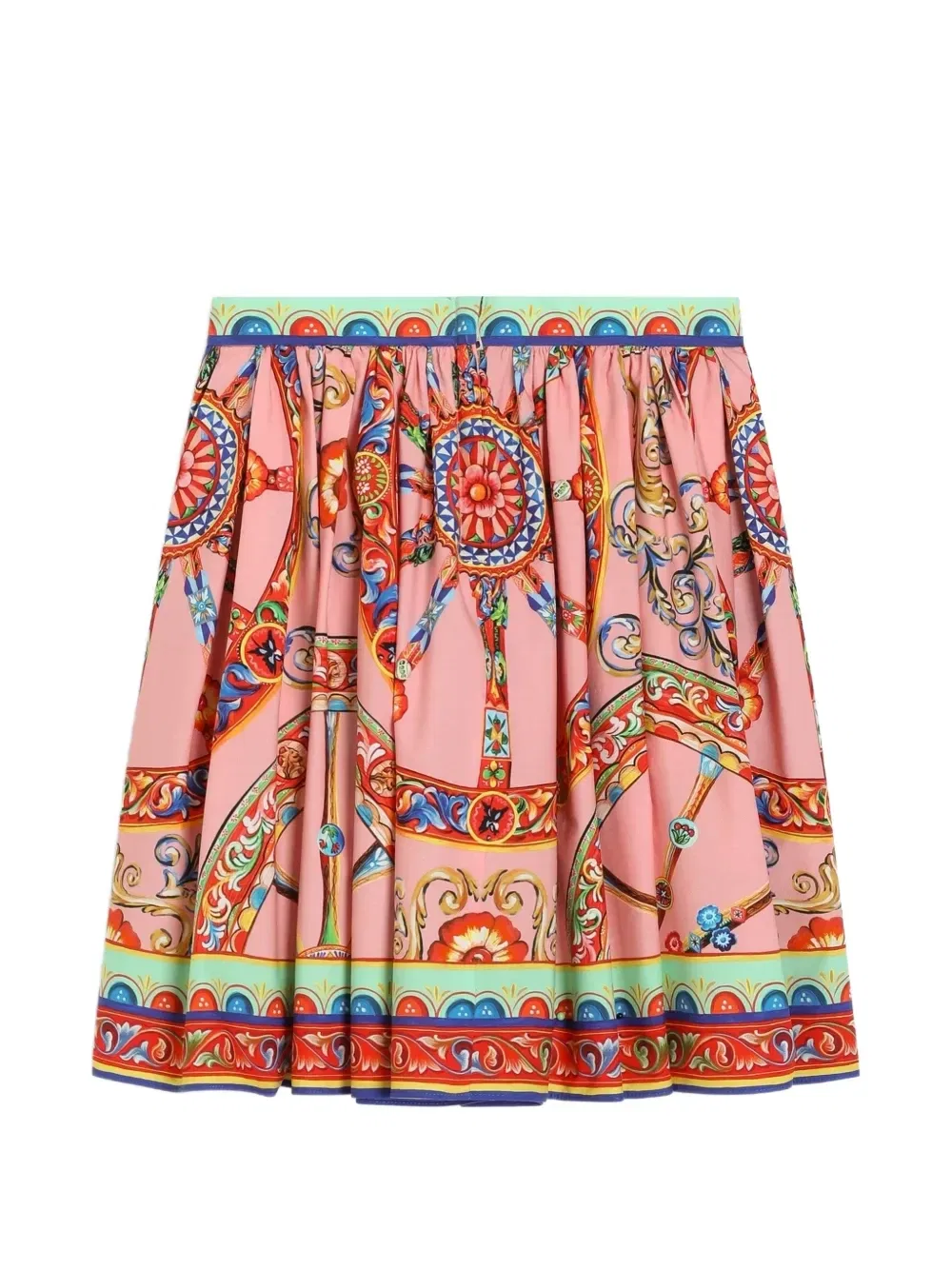 Поплиновая юбка с принтом Carretto Dolce & Gabbana Kids, розовый — фото 2
