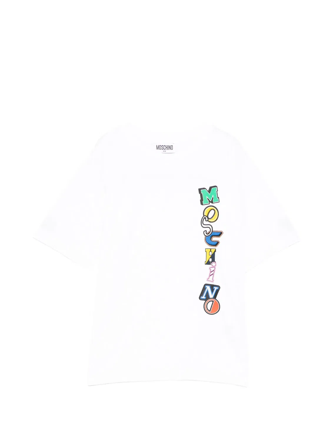 Футболка с графическим принтом, белая Moschino, белый