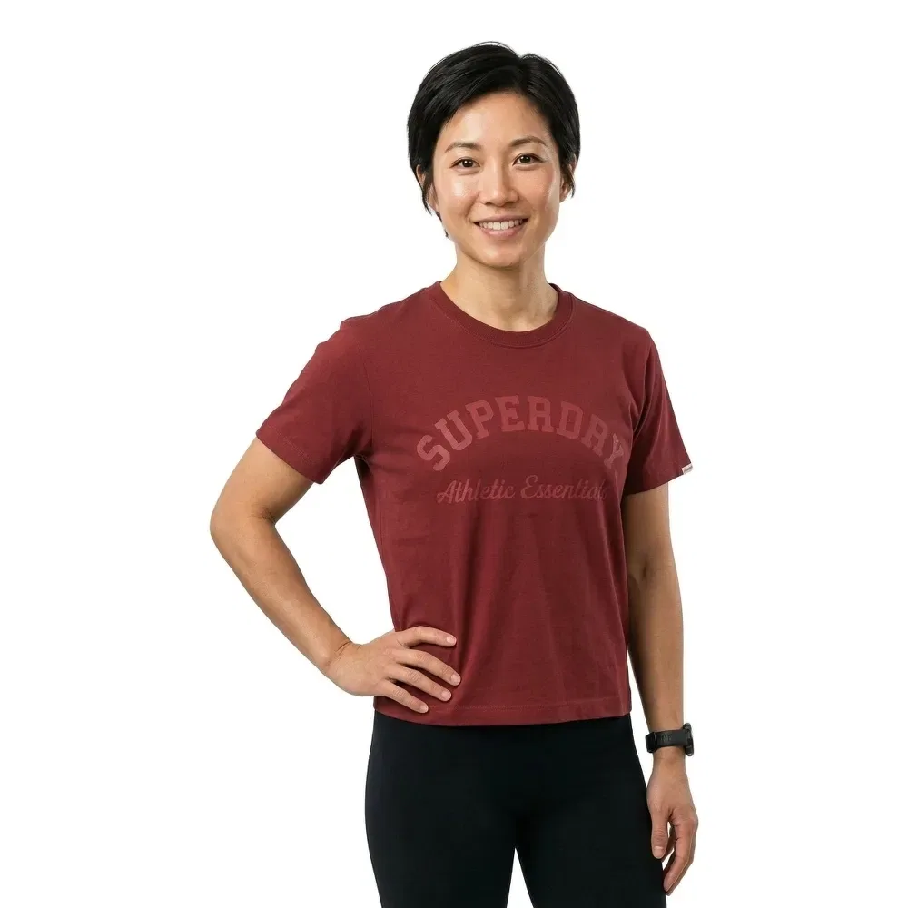 Футболка Athletic Essentials Loose Fit Superdry, красный — фото 3