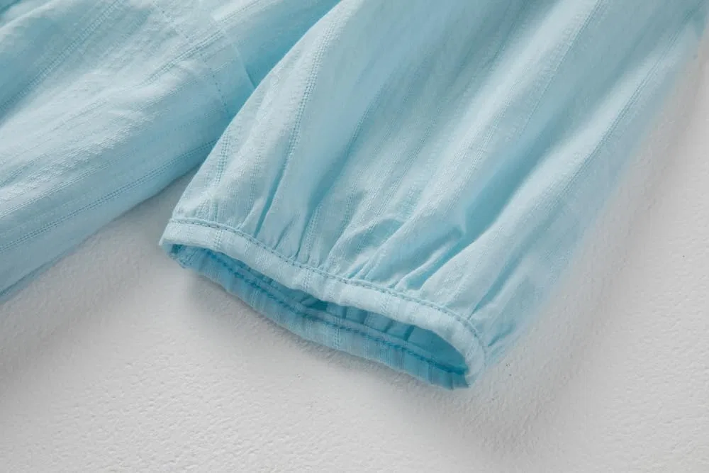 Женское свободное платье миди с V-образным вырезом Cotton Linen, Green — фото 4