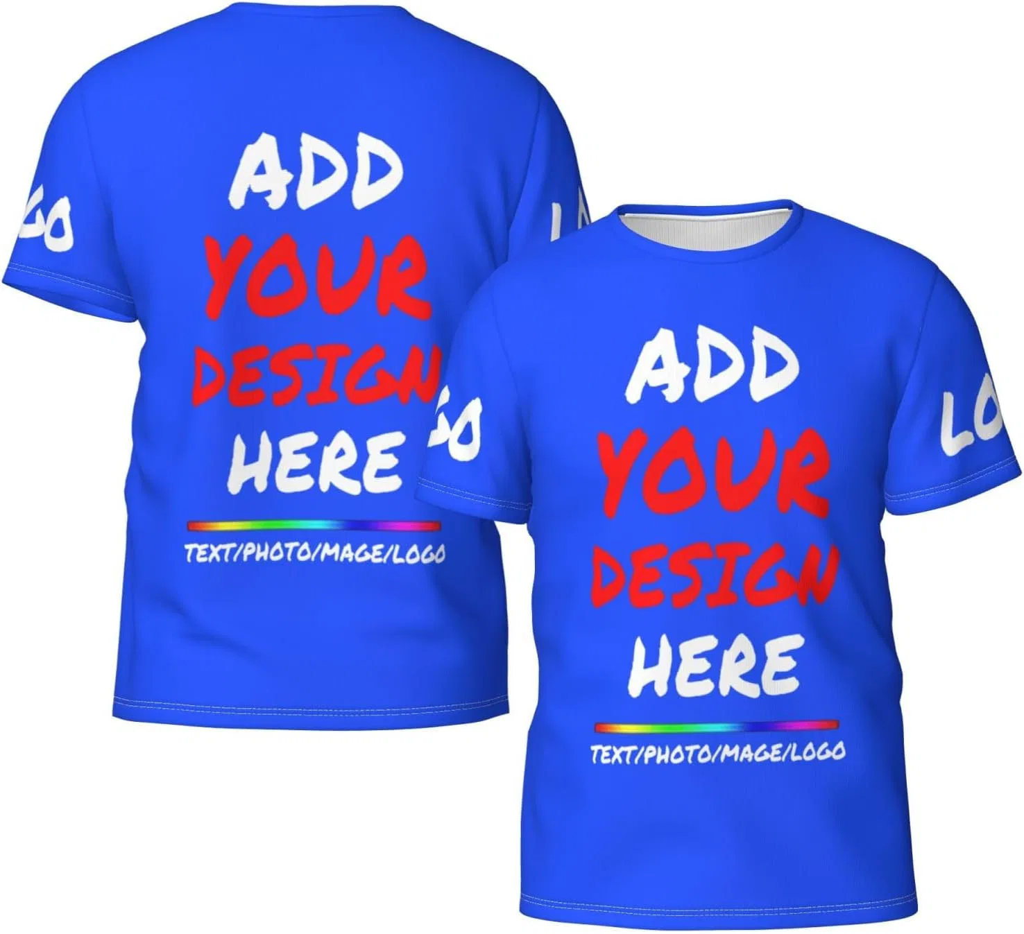 Футболка с принтом Custom T Shirts, Blue